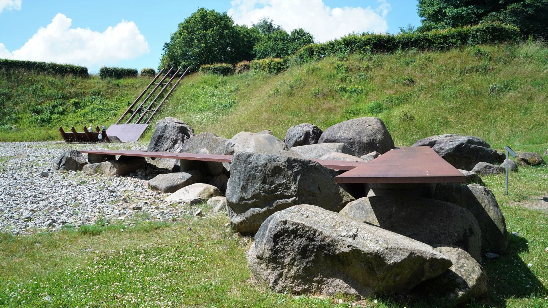 Tørskind Kiesgrube: Landschaftsskulptur Robert Jacobsen - Jean Clareboudt
