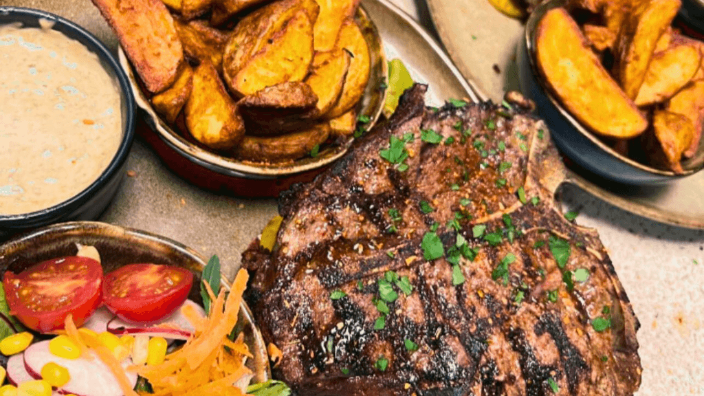 Steak with fries at Café 89
